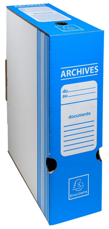 Exacompta Archivbox 261005H Blau 35 x 10 x 25 cm Pappkarton 50 Stück