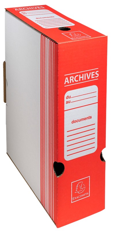 Exacompta Archivbox 261009H Rot 35 x 10 x 25 cm Pappkarton 50 Stück