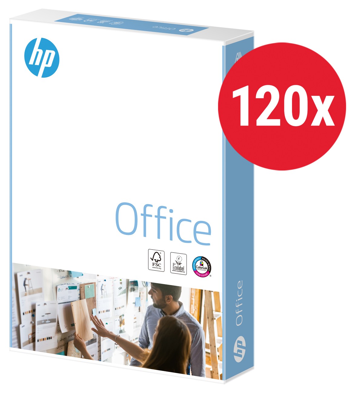 HP Office DIN A4 Druckerpapier 80 g/m² Glatt Weiß 153 CIE 120 Pack à 500 Blatt