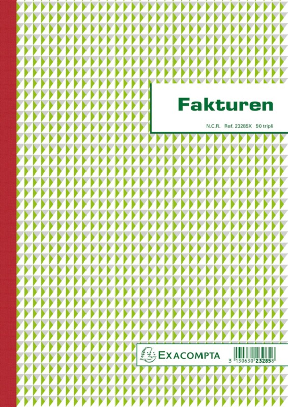 Exacompta Rechnungsbuch DIN A4 23285X Niederländischer Text Dreifach 5 Stück
