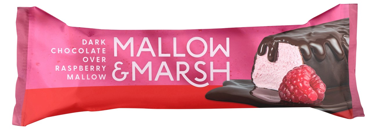 Mallow & Marsh Raspberry Chocolate Bar Marshmallow Raspberry Dark Pack Of 12