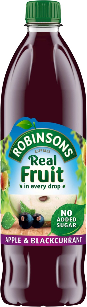 Robinsons Apple & Blackcurrant No Added Sugar Squash 1 Bottle Of 1L