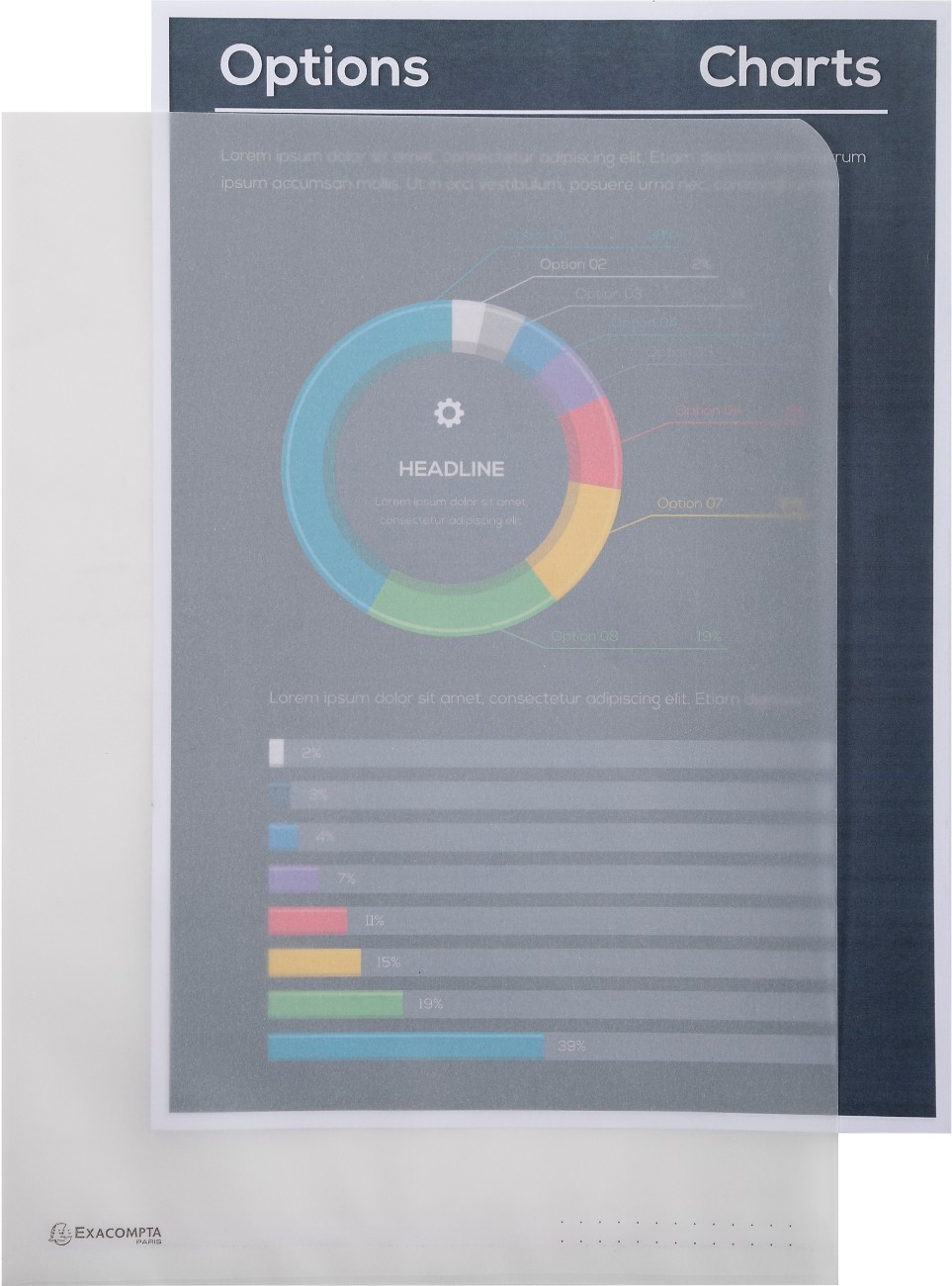 Exacompta Cut Flush Folder A4 Transparent White Paper 110 Gsm Pack Of 500