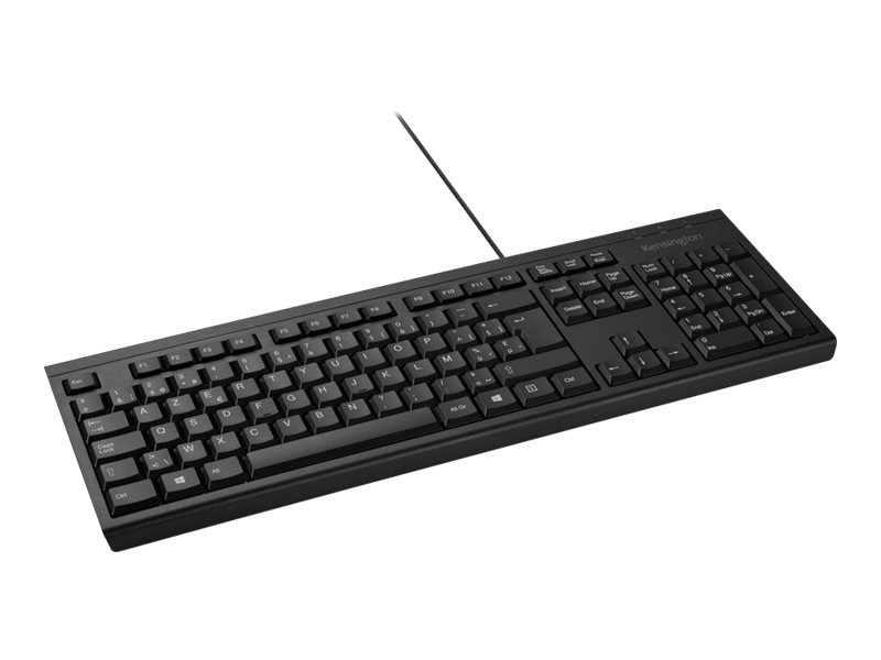 Kensington ValuKeyboard Verkabelt Full-Size Tastatur 1500109BE AZERTY 1,5 m USB-A-Kabel Schwarz