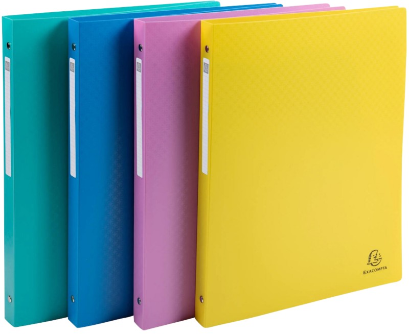 Exacompta Forever Young 15 mm Ringbuch Recyceltes PP (Polypropylen) DIN A4 4 Ringe Farbig sortiert 51190E 20 Stück