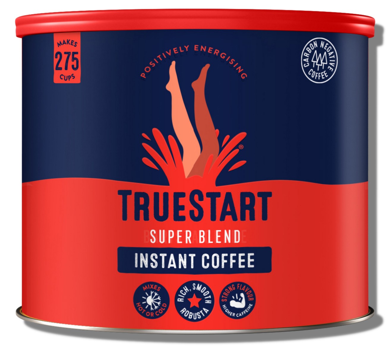 Truestart Super Blend Instant Coffee Tin Rich & Bold Brazilian Robusta Dark 500 G