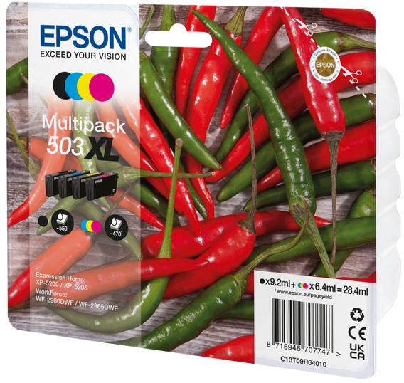 Epson 503XL Original Ink Cartridge C13t09r64010 Black, Cyan, Magenta, Yellow