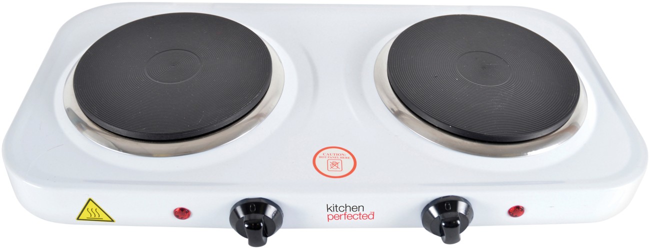 Lloytron Kitchen Perfected Electric Hotplate Double E4202wh White