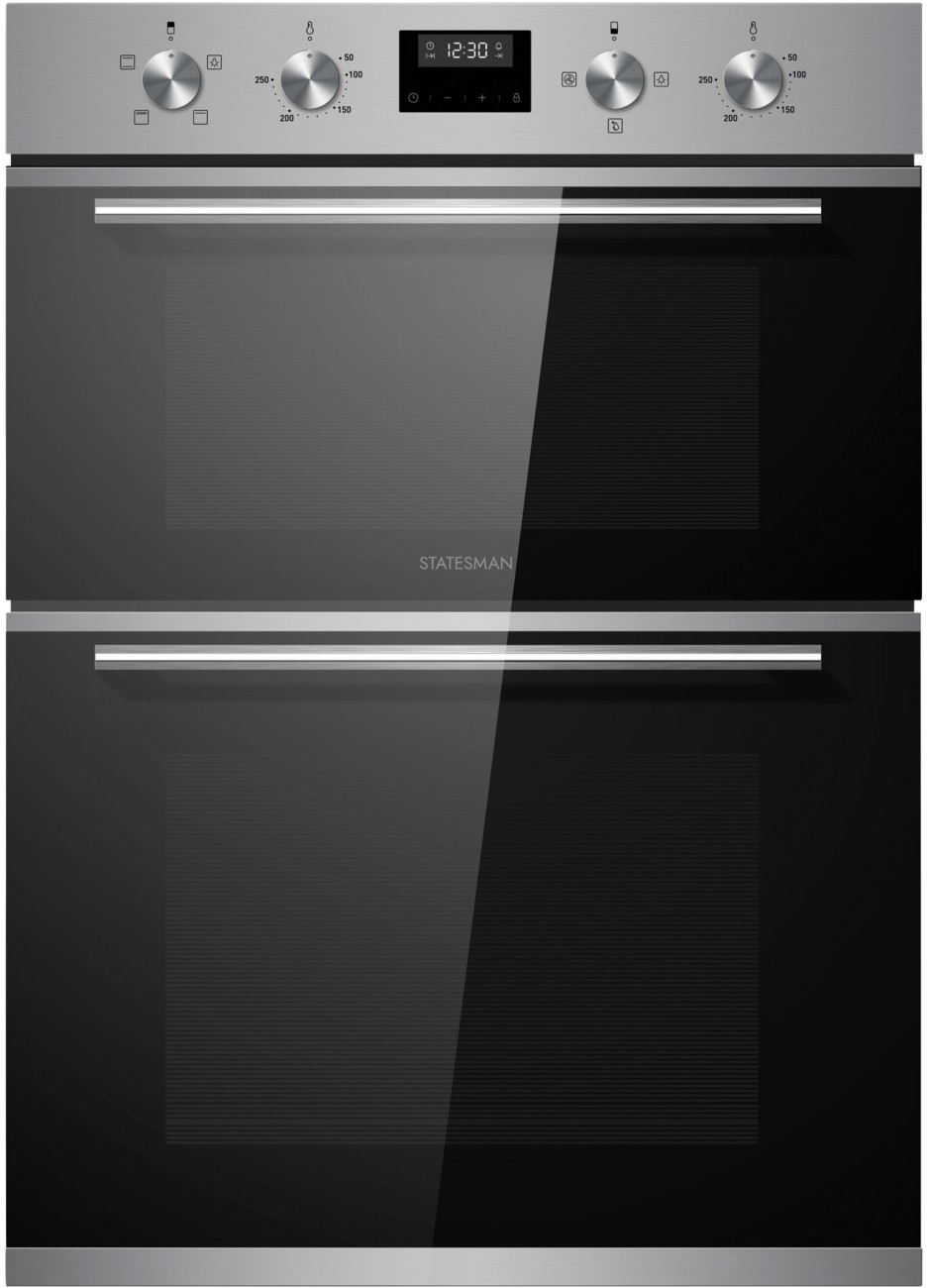 Statesman 88cm Built-in Double Oven - 35/70L Capacity - Stainless Steel/Silver - BDM373SS - Image 5