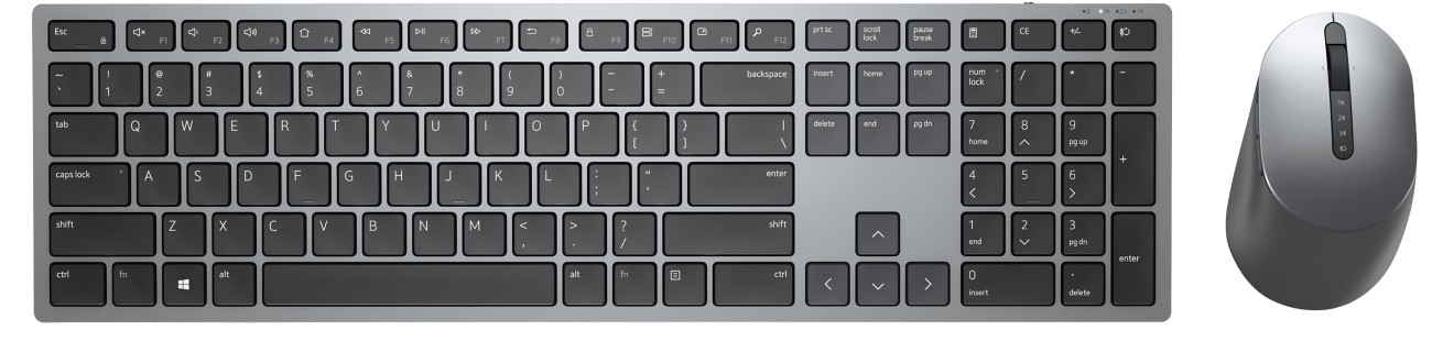 Dell Premier Keyboard And Mouse Wireless Qwerty (Gb) Titan Grey Km7321w