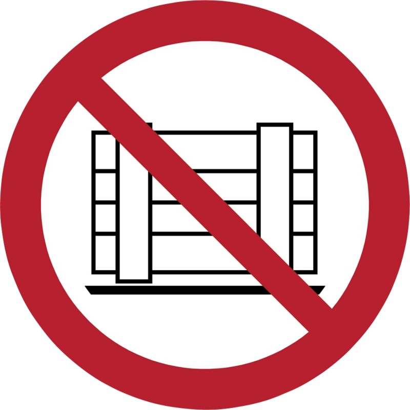 Djois Warnschild Abstellen oder Lagern verboten Klebstoff, einschraubbar PP (Polypropylen) 20 (B) x 0,14 (H) cm 3 Stück