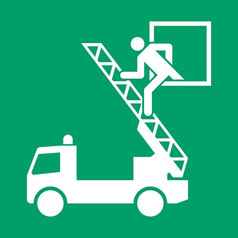 Djois Warnschild Rettungsausstieg Klebstoff, einschraubbar PP (Polypropylen) 15 (B) x 0,14 (H) cm 3 Stück