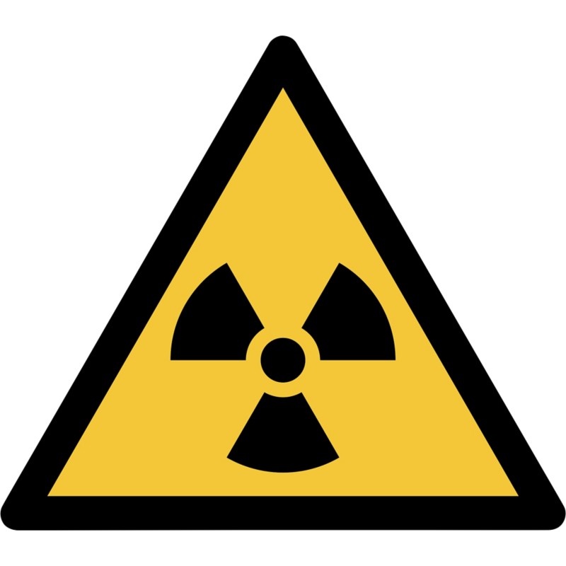 Djois Warnschild Warnung vor radioaktiven Stoffen Klebstoff, einschraubbar PP (Polypropylen) 20 (B) x 0,14 (H) cm 3 Stüc...