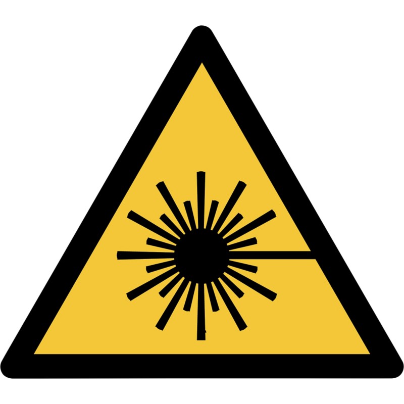 Djois Warnschild Warnung vor Laserstrahlen Klebstoff, einschraubbar PP (Polypropylen) 15 (B) x 0,14 (H) cm 3 Stück