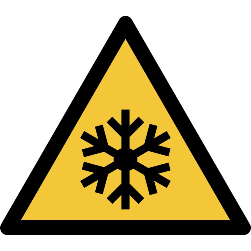 Djois Warnschild Warnung vor niedrigen Temperaturen/Frost Klebstoff, einschraubbar PP (Polypropylen) 15 (B) x 0,14 (H) c...