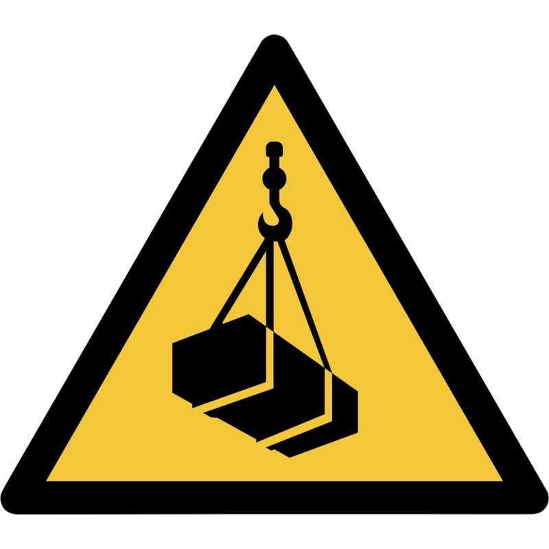 Djois Warnschild Warnung vor hängenden Last Klebstoff, einschraubbar PP (Polypropylen) 15 (B) x 0,14 (H) cm 3 Stück