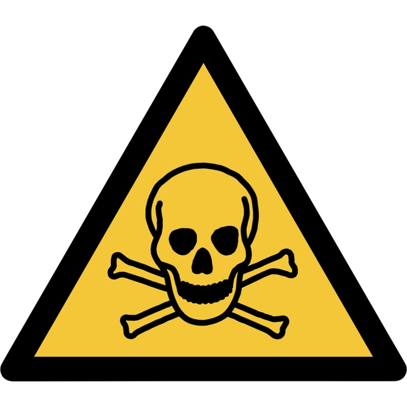 Djois Warnschild Warnung vor giftigen Stoffen Klebstoff, einschraubbar PP (Polypropylen) 15 (B) x 0,14 (H) cm 3 Stück