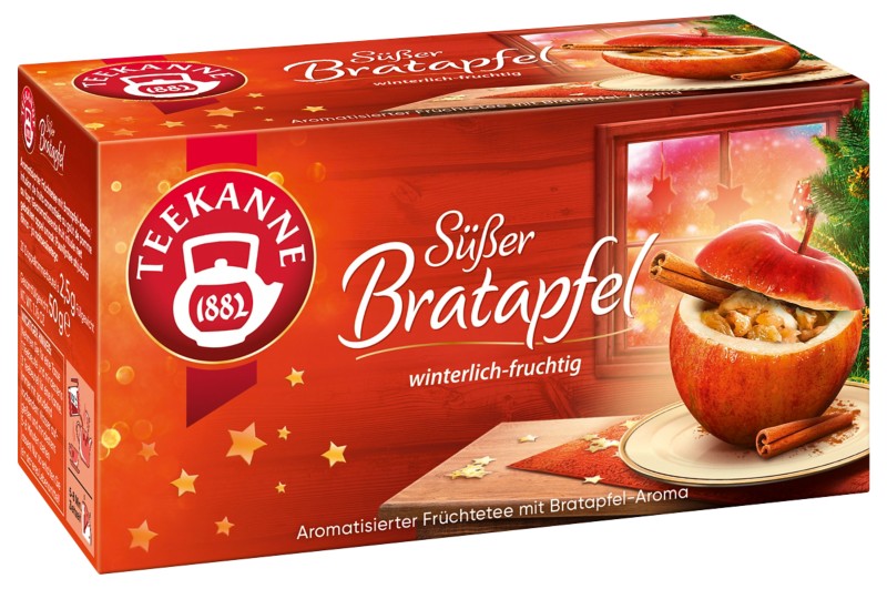 TEEKANNE Früchtetee Süßer Bratapfel Fruchtig, Süß 20 Beutel à 2,50 g