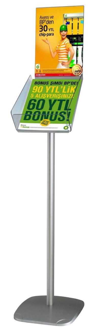 Seco Brochure Stand A4 Metal Grey Dbsp-1/4