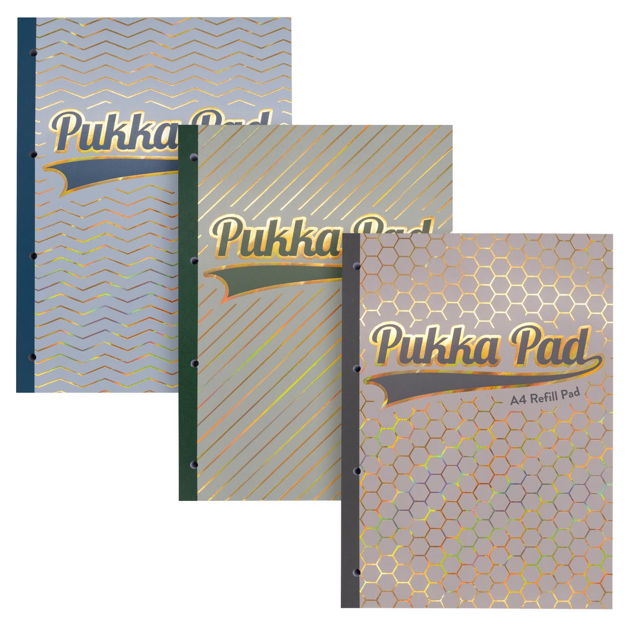 Pukka Pad Refill Pad A4 Ruled Card Assorted 300 Pages Pack Of 3