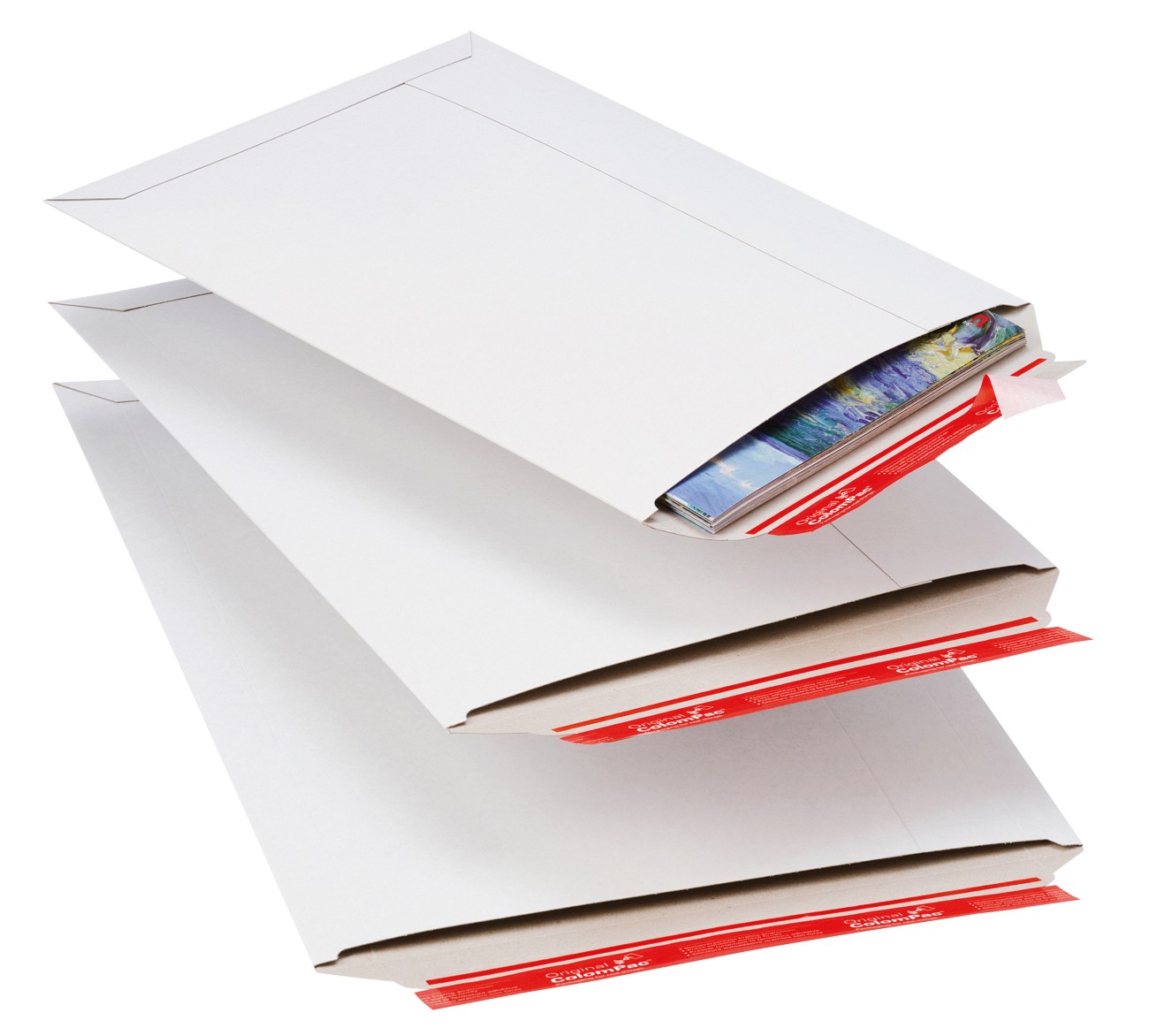 Colompac Cardboard Envelopes C4 Peel And Seal 353 (W) X 250 (D) X 30 (H) Mm White Pack Of 20