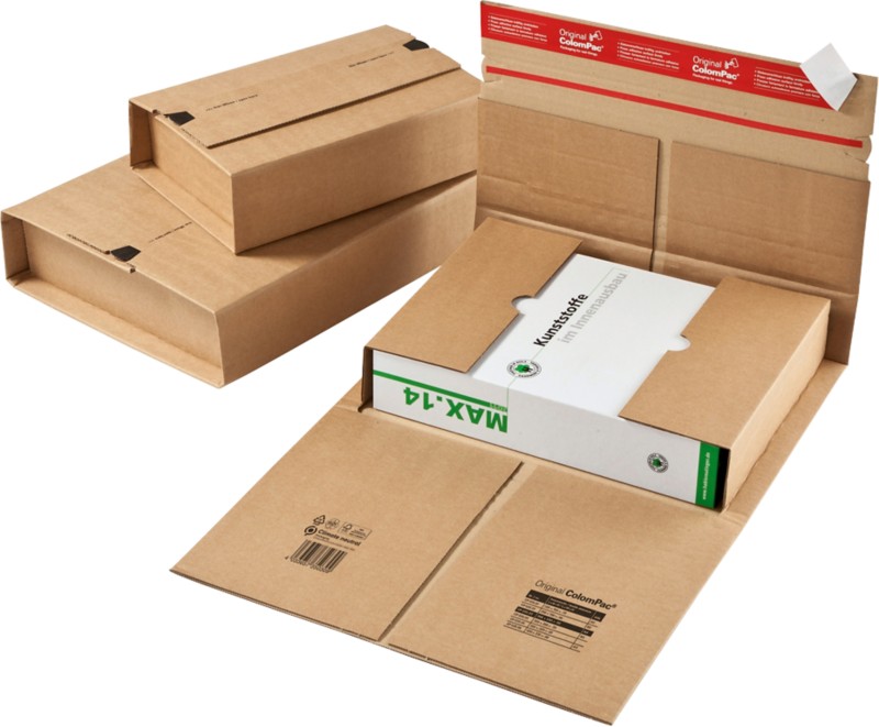 ColomPac Buchbox Karton 185 (B) x 280 (T) x 85 (H) mm Braun 20 Stück