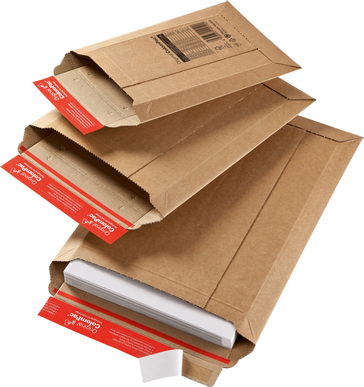 Thumbnail - ColomPac Versandtaschen Wellpappe 413 (B) x 303 (T) x 50 (H) mm Braun 20 Stück