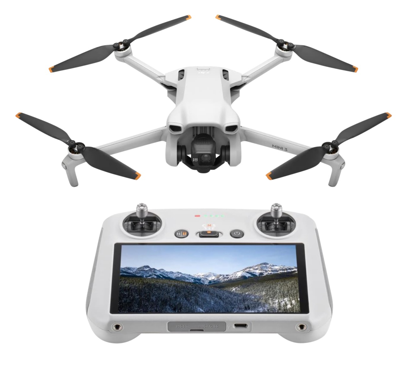 Dji Mini 3 (Rc) 4 Rotors Mini-Drone 48 Mp 3840 X 2160 Pixels 2453 Mah Grey, White