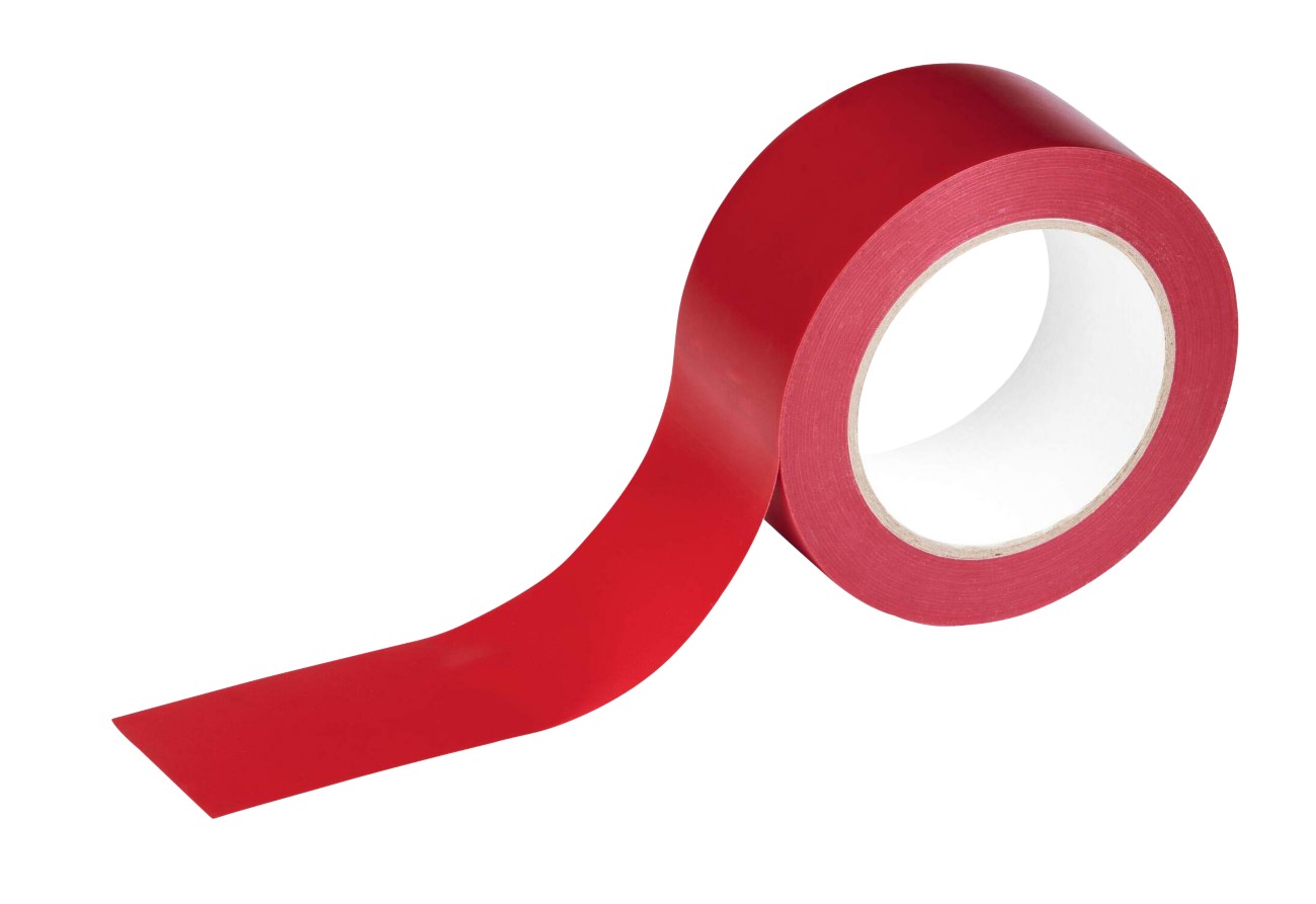 Durable  DURALINE Removable PVC Floor Marking Tape 50mm x 33m - Red - Image 9