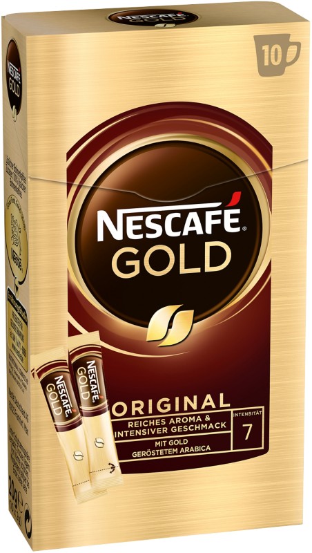 Nescafé Gold Löslicher Kaffee Intensität 7 Arabica 10 Stück à 2 g