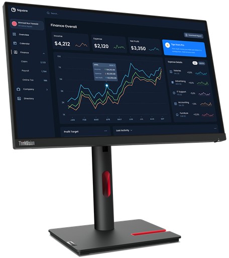 Lenovo Thinkvision 54.6 Cm (21.5") Led Monitor T22i-30 Black