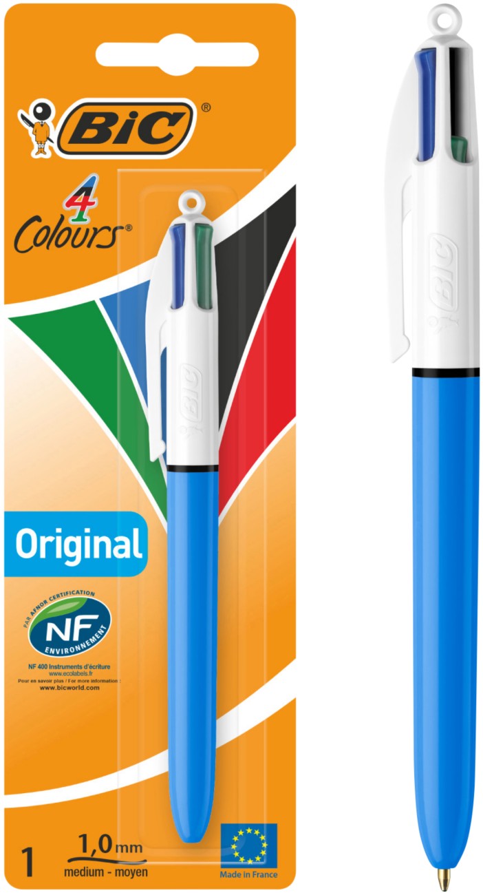 Bic Black/Blue/Red/Green 4 Colour Pen Medium (10 Pack) - Image 6