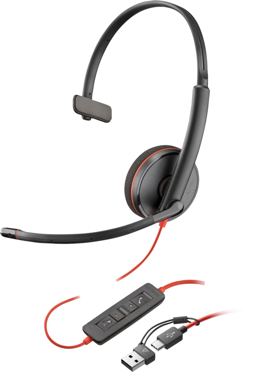 Poly 3210 Wired Headset Head With Microphone Mono