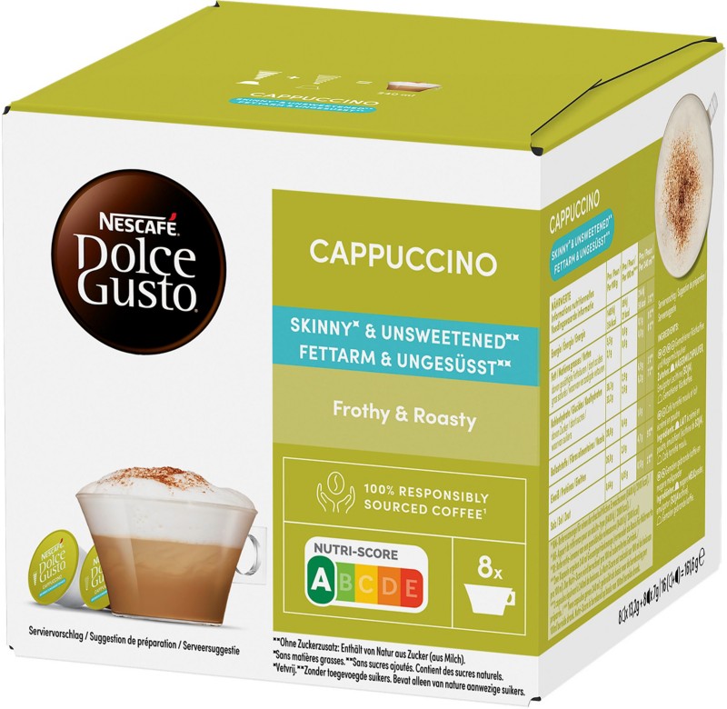 NESCAFÉ Dolce Gusto Skinny/Light Kaffeekapseln Cappuccino 16 Stück à 10.10 g