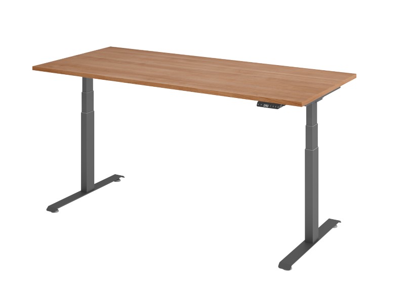 Thumbnail - Hammerbacher Rechteckiger Steh-Sitz-Schreibtisch 1.800 x 800 x 1.295 x 645 ? 1.295 mm Metall, Holz 1.800 x 800 x 1.295 x...