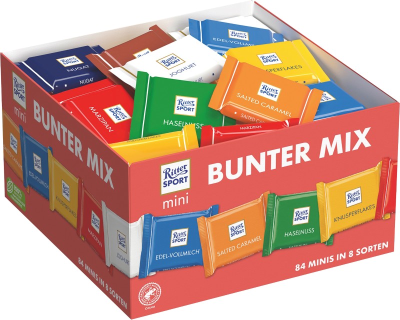 RITTER SPORT Mini Mix Schokolade 84 Stück à 16 g
