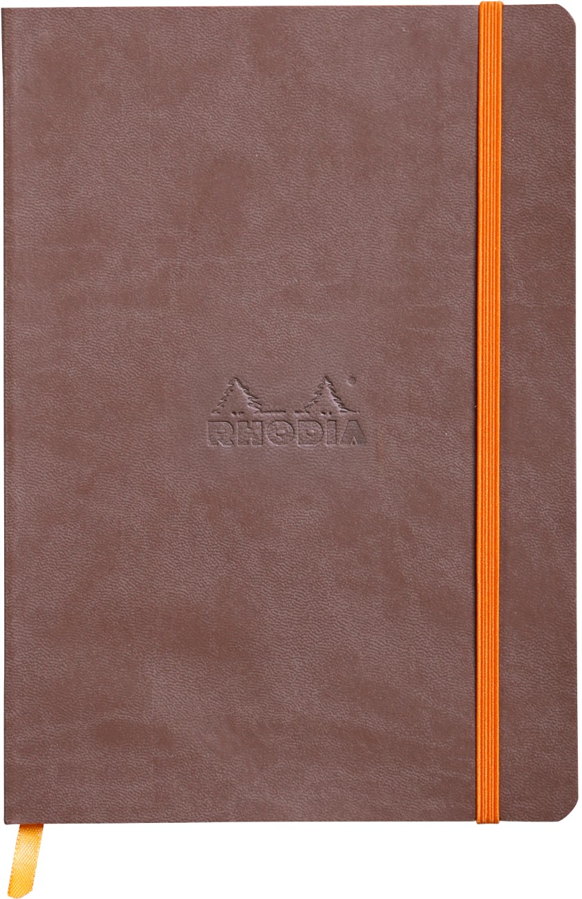 Rhodia Notebook A5 Ruled Casebound Side Bound Soft Cover Choco Not Perforated 160 Pages