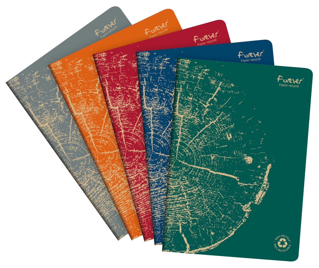 Clairefontaine Forever Notebook A4 Ruled Stapled Side Bound Soft Cover Assorted Not Perforated 96 Pages