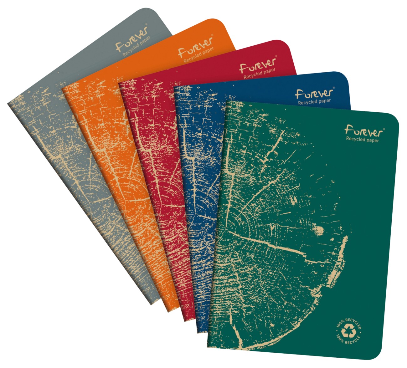 Clairefontaine Forever Notebook A5 Ruled Stapled Side Bound Soft Cover Assorted Not Perforated 96 Pages