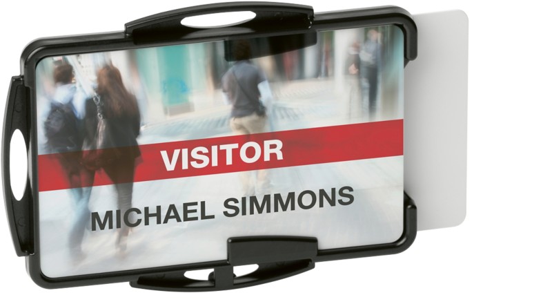 DURABLE Double Kartenhalter ohne Clip 9,5 x 7 cm PS (Polystyrol) 10 Stück