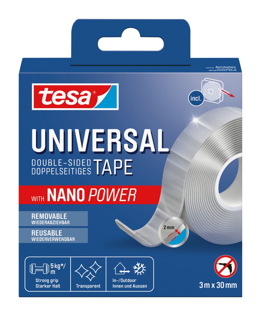 tesa Montageband tesa Universal Tape 55810 Transparent 30 mm (B) x 3 m (L)