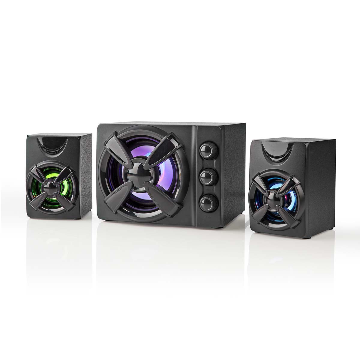 Nedis Stereo-Lautsprechersystem GSPR31021BK Schwarz