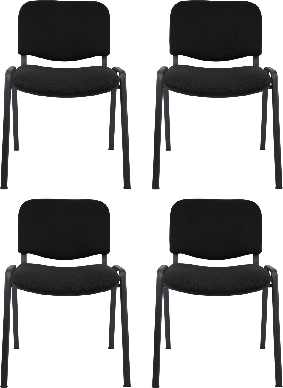 Viking Realspace ISO Besucherstuhl Schwarz 120 kg D5S/IN 530 x 540 x 800 mm 4 Stück