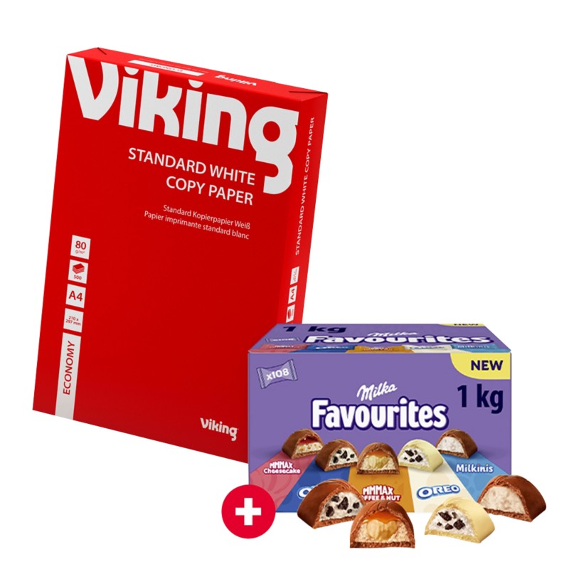 Viking Economy DIN A4 Druckerpapier 80 g/m² Weiß 146 CIE 4 Boxen à 5 Pack