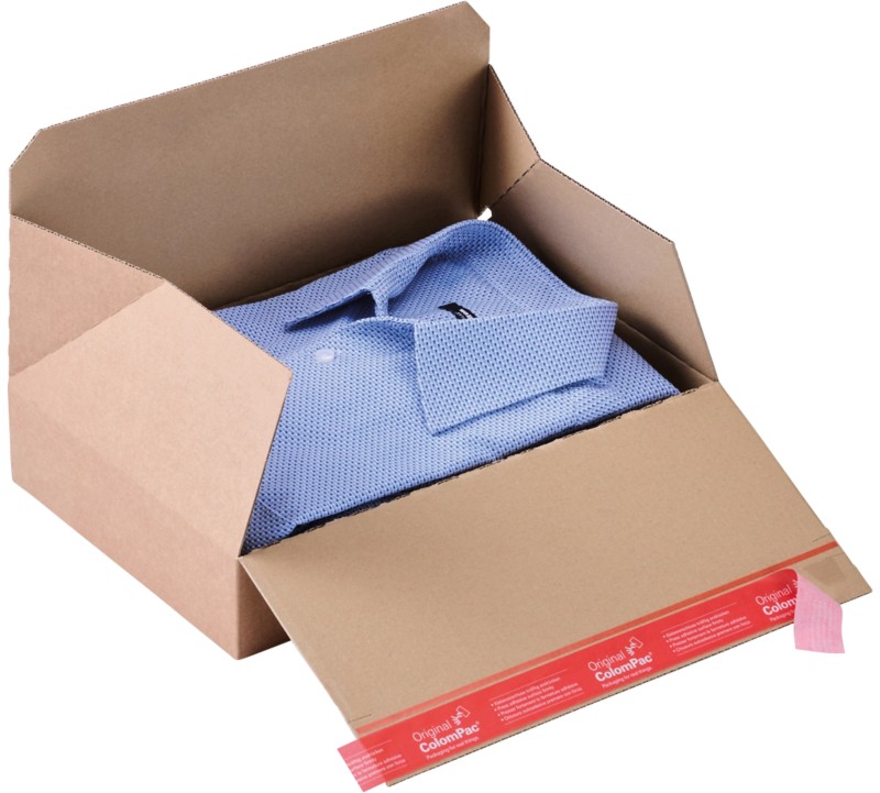 Thumbnail - ColomPac Wellpappkarton 80 mm (H) Braun Packung mit 20 Schachteln
