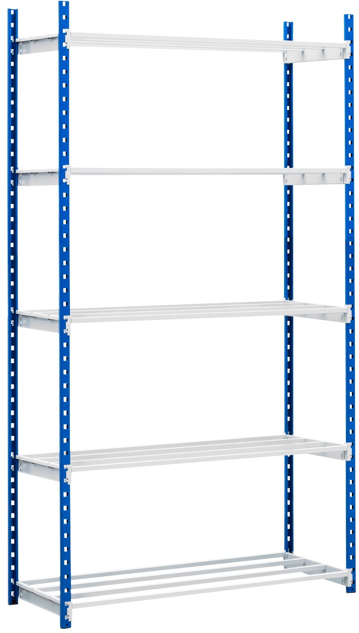 Paperflow Shelving Unit 5 Steel 1,000 X 340 X 2,000 Mm Blue
