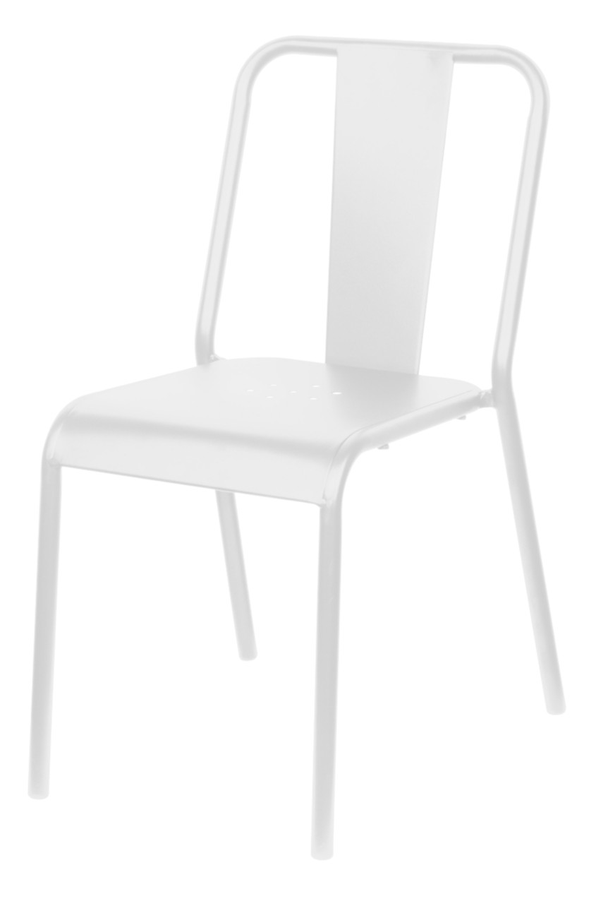 meet powered by PAPERFLOW NOVA Stuhl Verzinkter Stahl 470 x 550 x 810 mm Weiß Outdoor 2 Stück