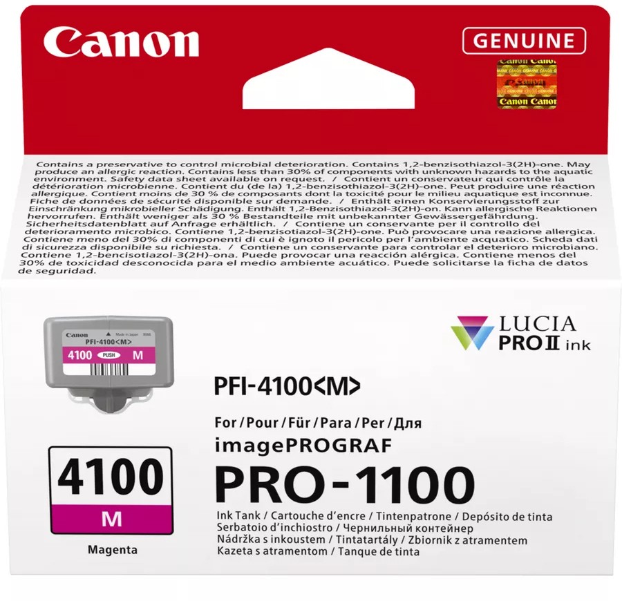 Canon Pfi-4100M Original Ink Cartridge Magenta