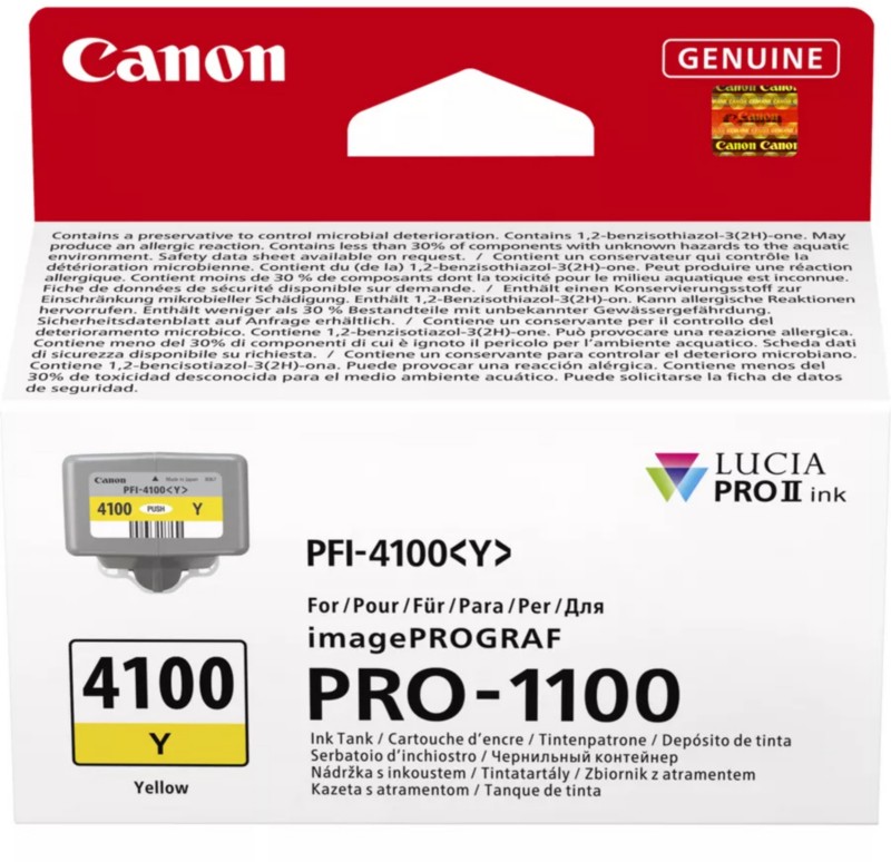 Thumbnail - Canon PFI-4100Y Original Tintenpatrone Gelb