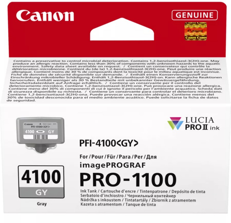 Thumbnail - Canon PFI-4100GY Original Tintenpatrone Grau